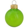 12ct Green Clear Glass Christmas Ball Ornaments 2.75" (70mm)