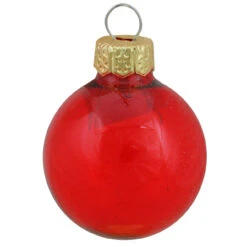 4ct Clear Red Glass Ball Christmas Ornaments 4.75" (120mm)