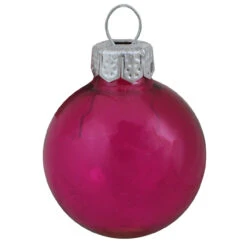28ct Clear Lipstick Glass Christmas Ornaments 2" (50mm)