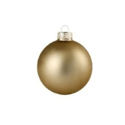 Matte Antique Gold Glass Ball Christmas Ornament 7" (180mm)