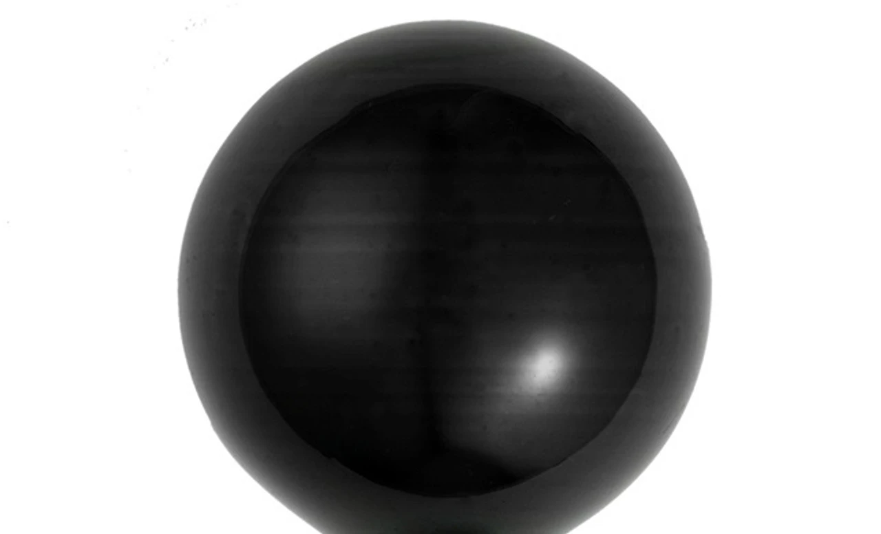 6ct Black And Silver Shiny Glass Christmas Ball Ornaments 4" (100mm) 2 6ct Black And Silver Shiny Glass Christmas Ball Ornaments 4" (100mm) - Image 2