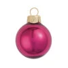 6ct Pink And Gold Shiny Glass Christmas Ball Ornaments 4" (100mm)