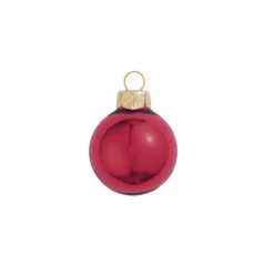 2ct Shiny Burgundy Red Glass Ball Christmas Ornaments 6" (150mm)