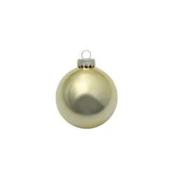 8ct Gold Shiny Glass Christmas Ball Ornaments 3.25" (80mm)