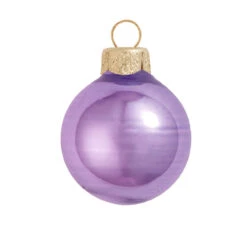 28ct Shiny Lavender Purple Glass Ball Christmas Ornaments 2" (50mm)