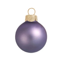 12ct Lilac Purple Matte Glass Christmas Ball Ornaments 2.75" (70mm)