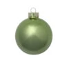 12ct Lime Green Pearl Glass Christmas Ball Ornaments 2.75" (69mm)