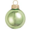12ct Lime Green Shiny Glass Christmas Ball Ornaments 2.75" (70mm)