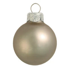 12ct Gray Matte Christmas Ball Ornaments 2.75" (70mm)