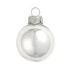 40ct Silver Shiny Finish Glass Christmas Ball Ornaments 1.5" (40mm)
