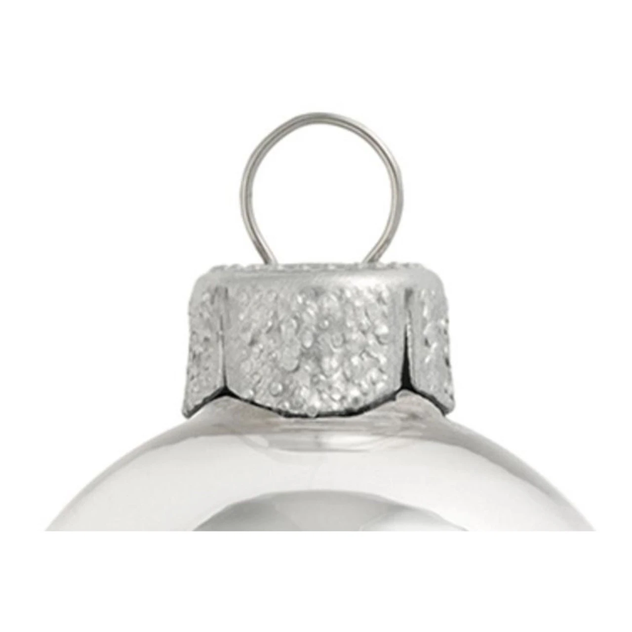 40ct Silver Shiny Finish Glass Christmas Ball Ornaments 1.5" (40mm) 3 40ct Silver Shiny Finish Glass Christmas Ball Ornaments 1.5" (40mm) - Image 3