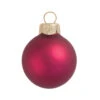 12ct Berry Red Matte Glass Christmas Ball Ornaments 2.75" (70mm)