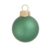 12ct Matte Soft Green Glass Ball Christmas Ornaments 2.75" (70mm)