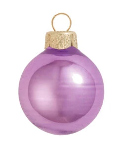 12ct Lavender Purple Pearl Christmas Ball Ornaments 2.75" (70mm)