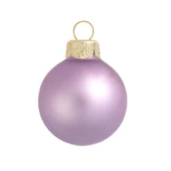 Matte Soft Lavender Purple Glass Ball Chrismtas Ornament 7" (180mm)