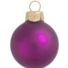 12ct Purple Matte Glass Christmas Ball Ornaments 2.75" (70mm)