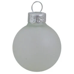12ct Clear Frost Matte Glass Christmas Ball Ornaments 2.75" (70mm)