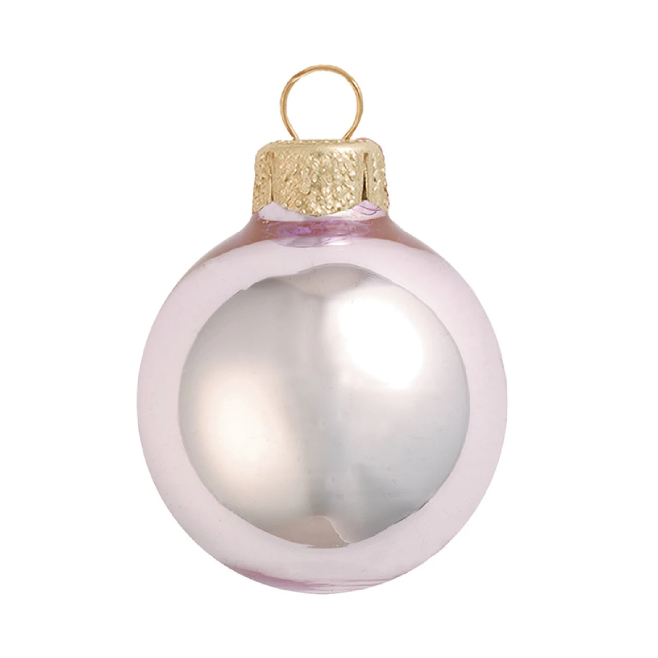 Shiny Baby Pink Glass Ball Christmas Ornament 7" (180mm) 1 Shiny Baby Pink Glass Ball Christmas Ornament 7" (180mm)