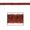100' Festive Shiny Red Gleam 'N Tinsel Holiday Garland - Unlit
