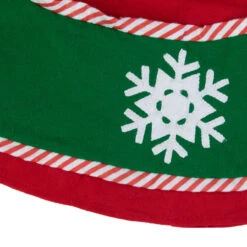 48" Red And Green Snowflakes Christmas Tree Skirt 5 48" Red And Green Snowflakes Christmas Tree Skirt -Best Christmas Store dyno 2481620 1zsa 1 80690.1667530459