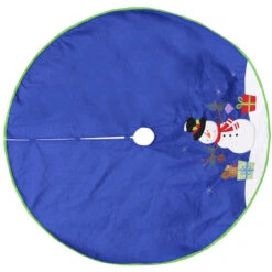 48" Blue And White Snowman With Gifts Christmas Tree Skirt -Best Christmas Store dyno 2486054 2 3 83783.1667575959