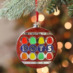 3.5" Silver Plated Dots Candy Logo Christmas Ornament With European Crystals -Best Christmas Store eerntil0fm98szb4s2aynumwt1tsfchz 04123.1667529752