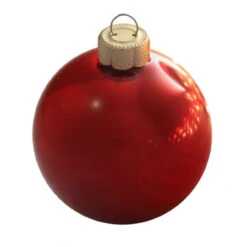 6ct Pearl Red Xmas Glass Ball Christmas Ornaments 4" (100mm)