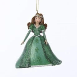 4" Green And Brown Catherine Gown Christmas Ornament