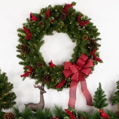 Pre-Lit Canadian Pine Artificial Christmas Wreath - 30-Inch, Clear Lights -Best Christmas Store eux7iiauefqrhcpyoiu9aznwb8lqos0k 99777.1667570080