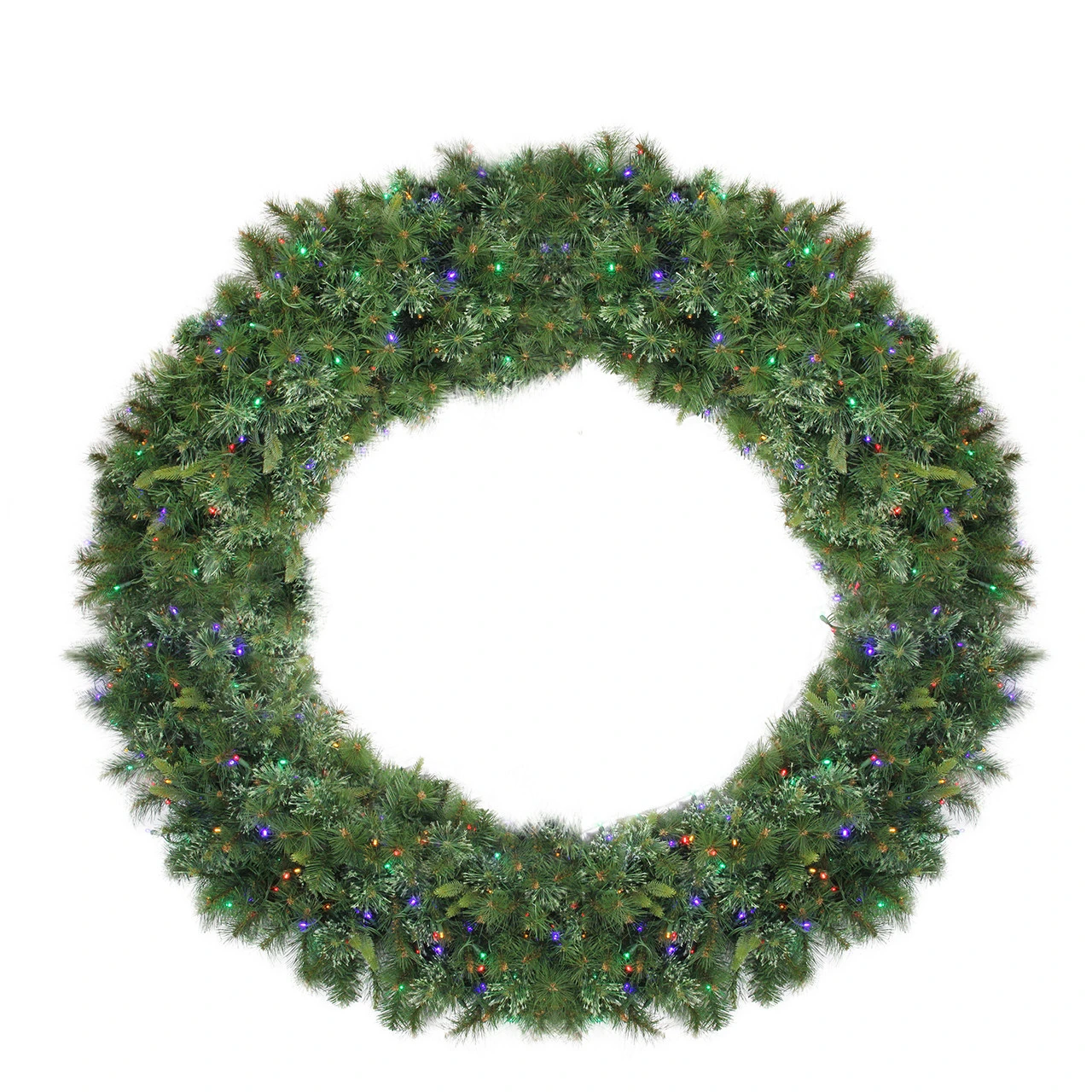 Pre-Lit Ashcroft Cashmere Pine Commercial Artificial Christmas Wreath - 72-Inch, Multi LED Lights 1 Pre-Lit Ashcroft Cashmere Pine Commercial Artificial Christmas Wreath - 72-Inch, Multi LED Lights