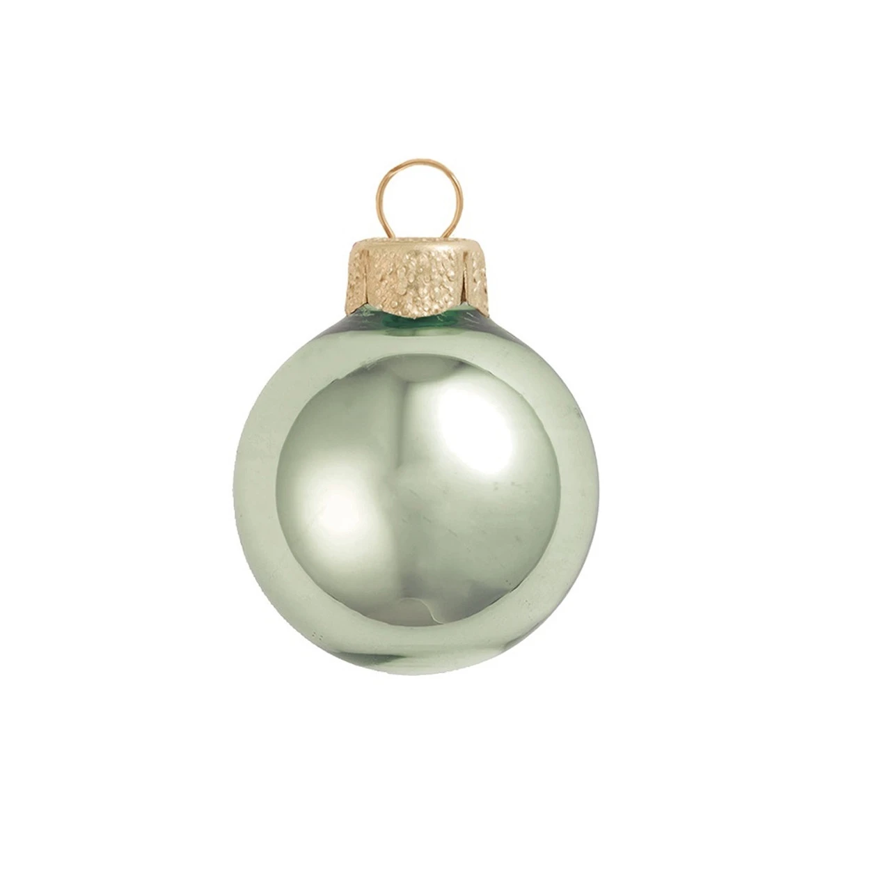 12ct Shale Green And Gold Shiny Glass Christmas Ball Ornaments 2.75" (65mm) 1 12ct Shale Green And Gold Shiny Glass Christmas Ball Ornaments 2.75" (65mm)