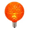 Club Pack Of 25 LED G50 Orange Replacement Christmas Light Bulbs - E12 Base