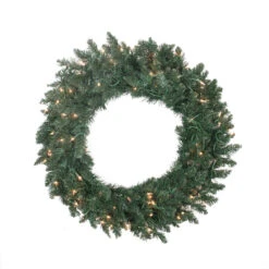 Pre-Lit Traditional Pine Artificial Christmas Wreath - 30-Inch, Clear Lights