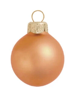 4ct Burnt Orange Matte Glass Christmas Ball Ornaments 4.75" (120mm)