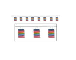 Pack Of 6 Multi-Color Fiesta Lantern Garlands 12'