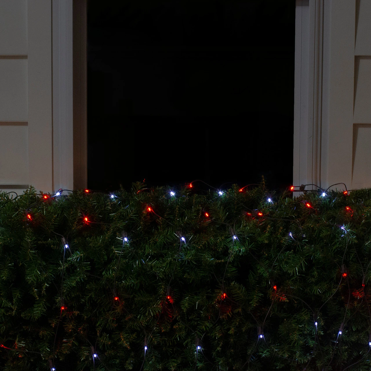 4' X 6' Red And White Micro LED Net Style Christmas Lights, Brown Wire 2 4' X 6' Red And White Micro LED Net Style Christmas Lights, Brown Wire - Image 2