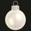 2ct Polar White 2-Finish Glass Christmas Ball Ornaments 6" (150mm)