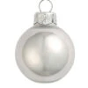 2ct Mercury Silver Pearl Glass Christmas Ball Ornaments 6" (150mm)