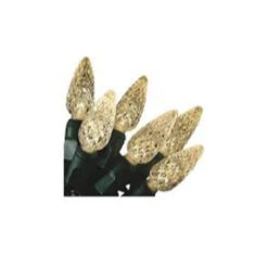 70 Warm White LED Faceted C6 Twinkling Christmas Lights - 23.5 Ft Green Wire -Best Christmas Store hofert202870 32t 03 34855.1667578370