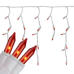 Set Of 100 Amber Orange Everglow Icicle Christmas Lights - White Wire 6 Set Of 100 Amber Orange Everglow Icicle Christmas Lights - White Wire -Best Christmas Store hofert 1762 26 4 15850.1667664453