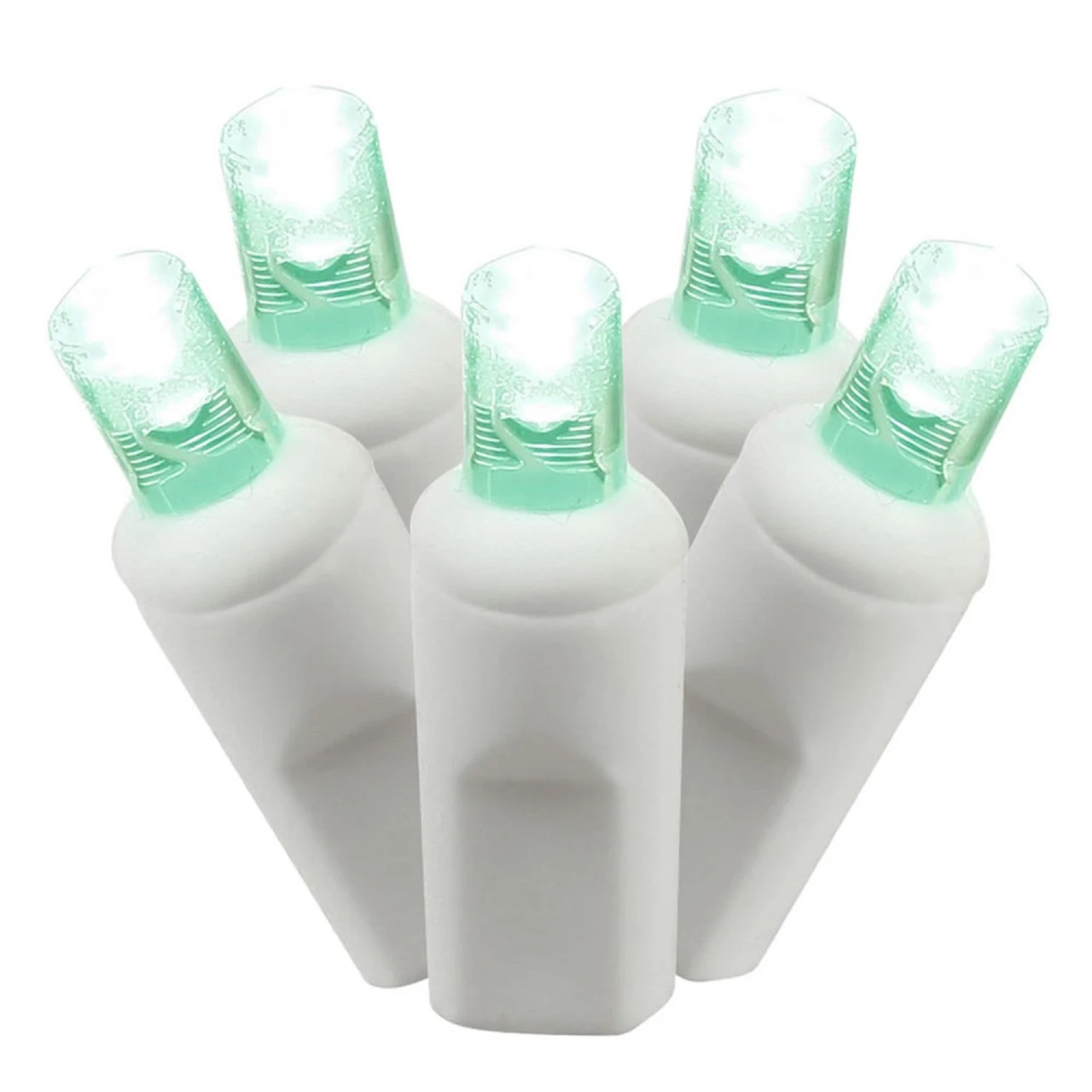 50ct Green LED Wide Angle Mini Commercial Grade Christmas Lights - 24 Ft White Wire 1 50ct Green LED Wide Angle Mini Commercial Grade Christmas Lights - 24 Ft White Wire