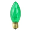 Pack Of 25 Transparent Green C9 Christmas Replacement Bulbs