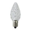 Pack Of 25 Faceted LED C7 Pure White Christmas Replacement Bulbs