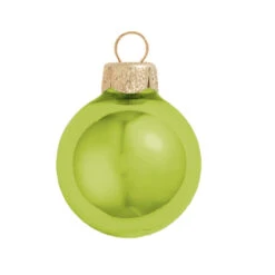 2ct Green Shiny Glass Christmas Ball Ornaments 6" (152mm)
