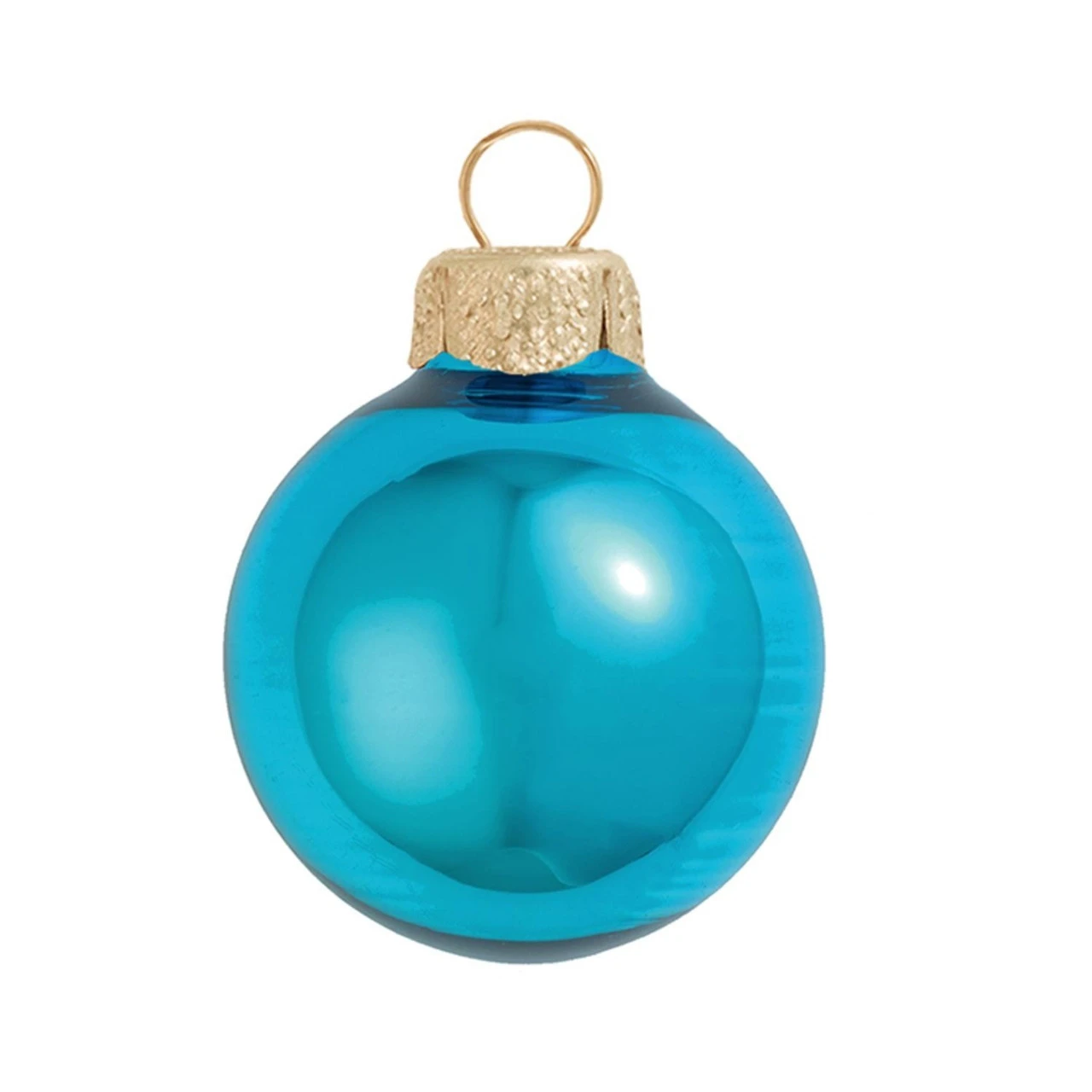 12ct Turquoise Blue And Gold Shiny Glass Christmas Ball Ornaments 2.75" (70mm) 1 12ct Turquoise Blue And Gold Shiny Glass Christmas Ball Ornaments 2.75" (70mm)