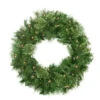 Pre-Lit Mixed Cashmere Pine Artificial Christmas Wreath - 24-Inch, Clear Lights