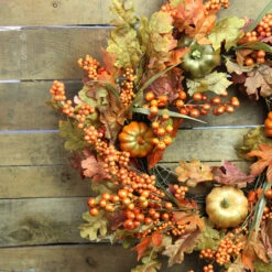 Autumn Leaves, Pumpkins And Berries Artificial Thanksgiving Wreath, 22-Inch, Unlit -Best Christmas Store kdaj6n5zoyuenolzjdvfdztjpeuzelfk 72011.1677276921