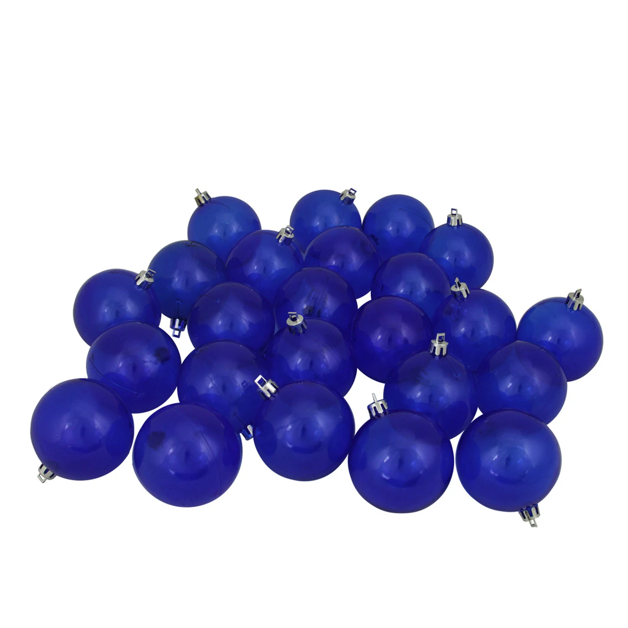 32ct Blue Shatterproof Transparent Christmas Ball Ornaments 3.25" (80mm) 1 32ct Blue Shatterproof Transparent Christmas Ball Ornaments 3.25" (80mm)