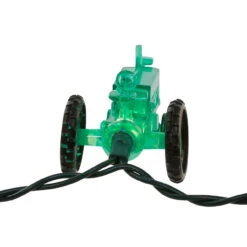 Set Of 10 Country Heritage Green Farm Tractor Christmas Lights - 9 Ft Green Wire -Best Christmas Store ksa20ul0527gr 5 47703.1667509412