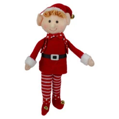 15" Boy Elf In Red Sweater Christmas Ornament